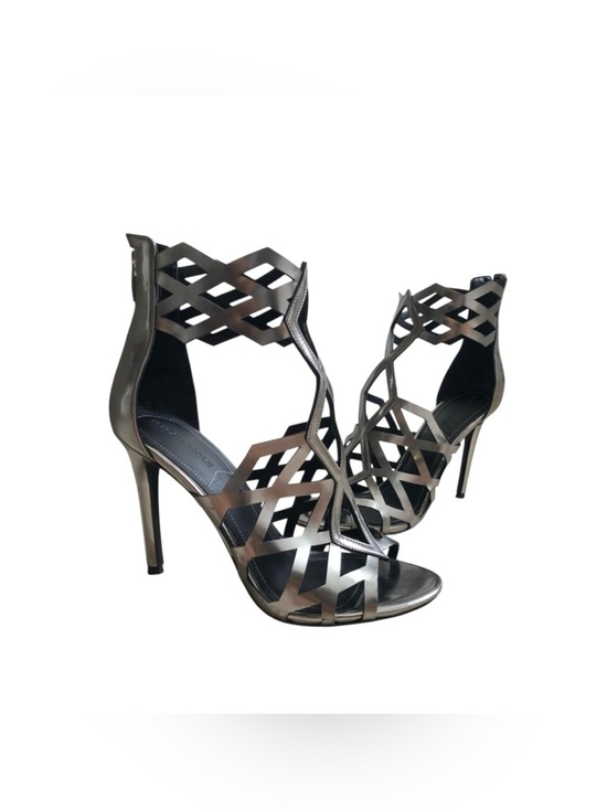 Kendall & Kylie Shoes - Kendall + Kylie Elena Caged Leather Cutout Stiletto Ankle Strap Heels Sz 6.5